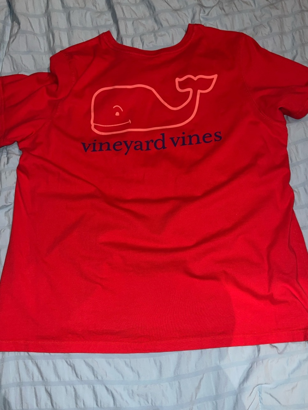 Vineyard Vines Bright Red Whale Logo Short Sleeve Tee